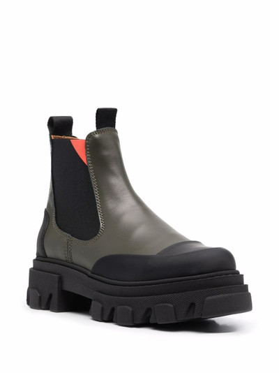 GANNI ridged sole Chelsea boots outlook