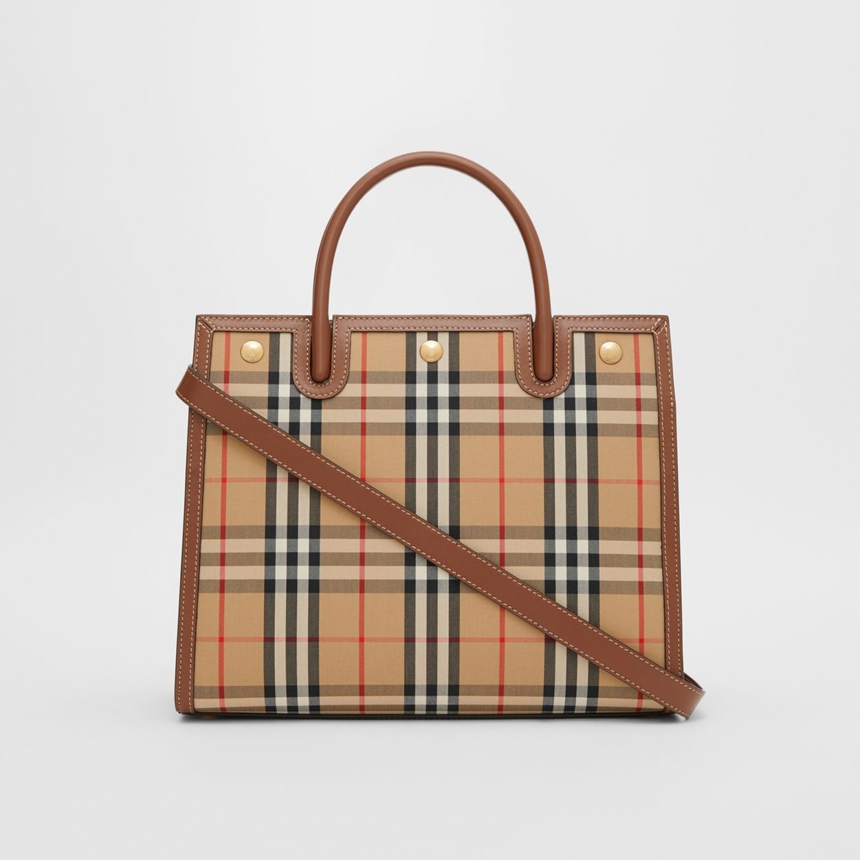 Medium Vintage Check Two-handle Title Bag - 8