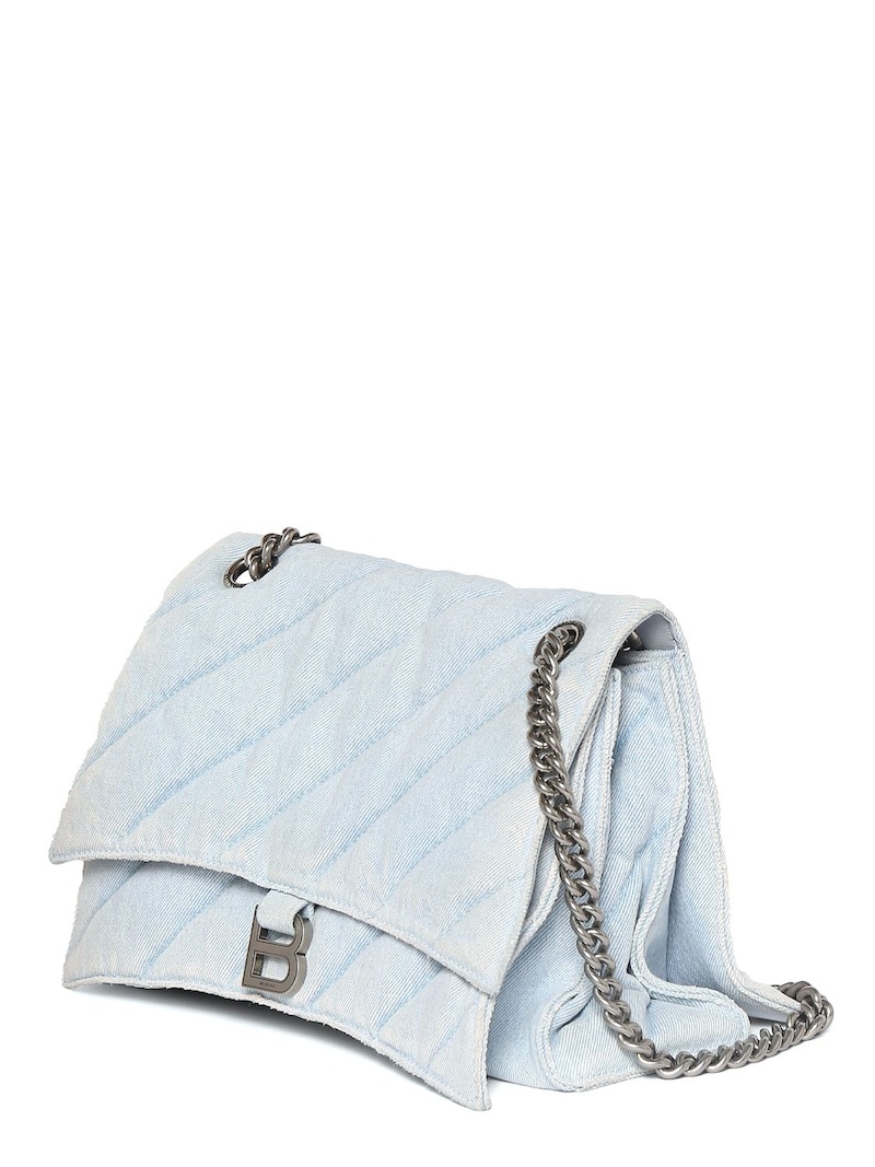 Medium Crush quilted cotton chain bag - 4