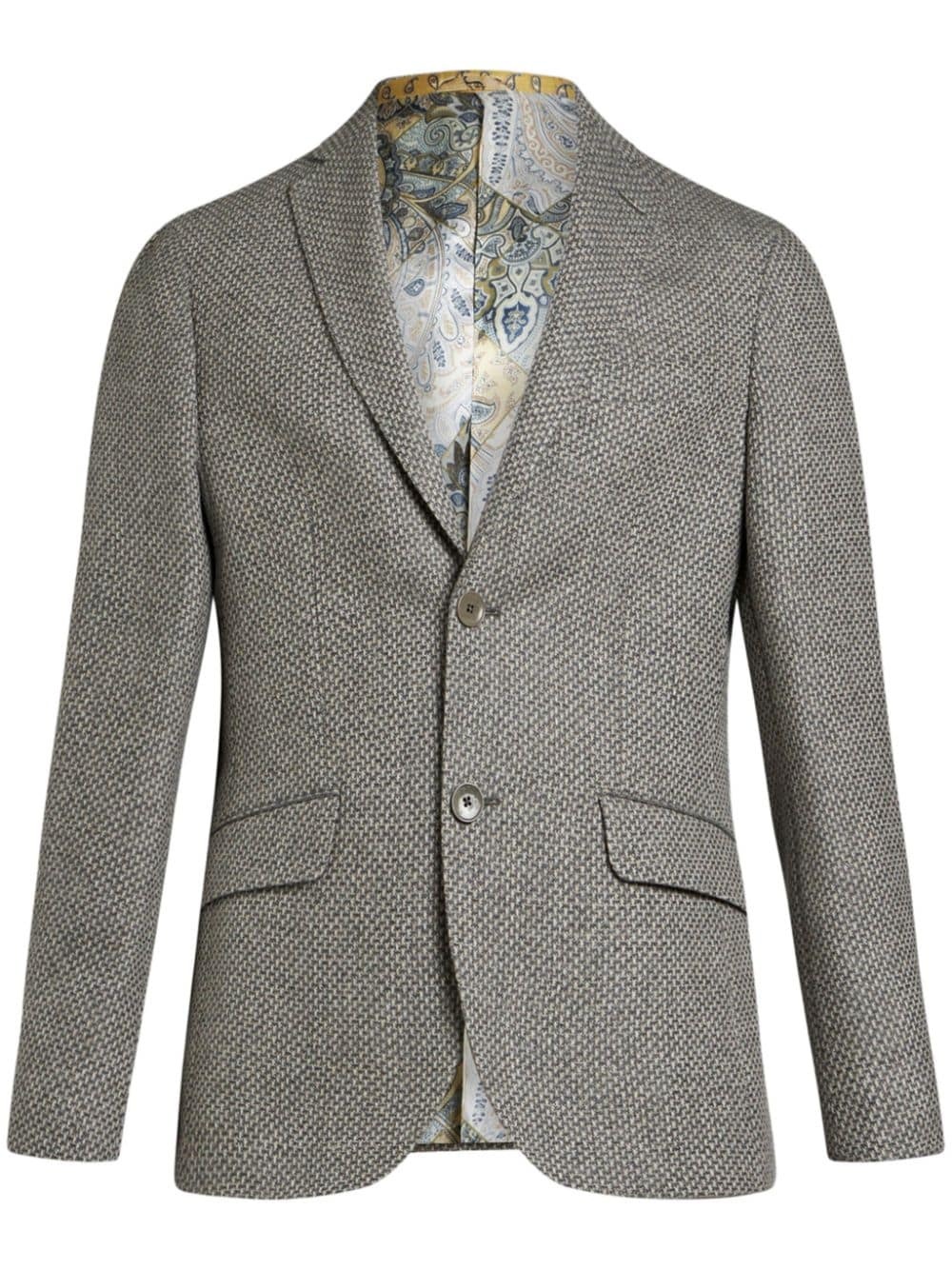 single-breasted wool blazer - 1