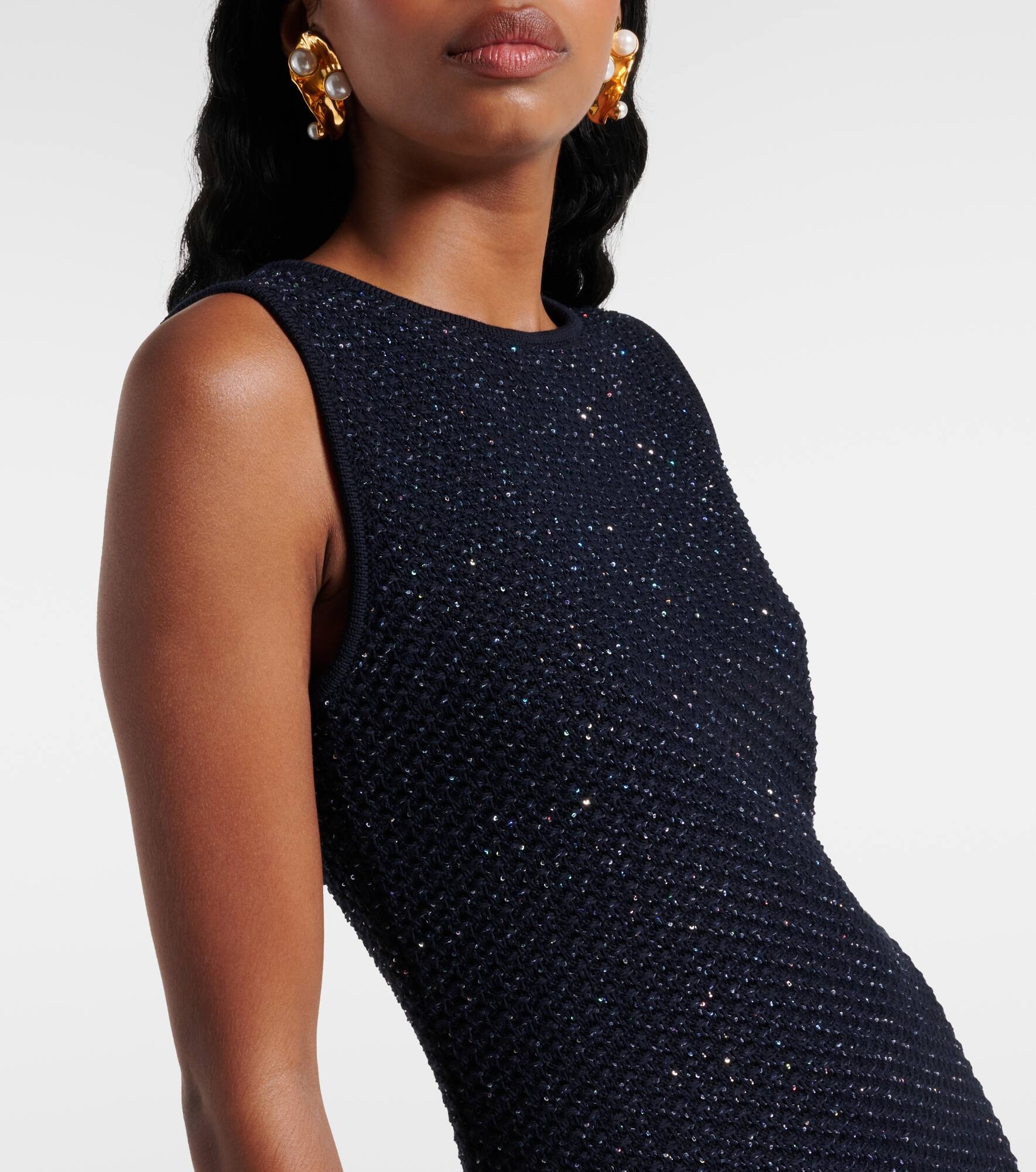 Cotton-blend tweed minidress - 4