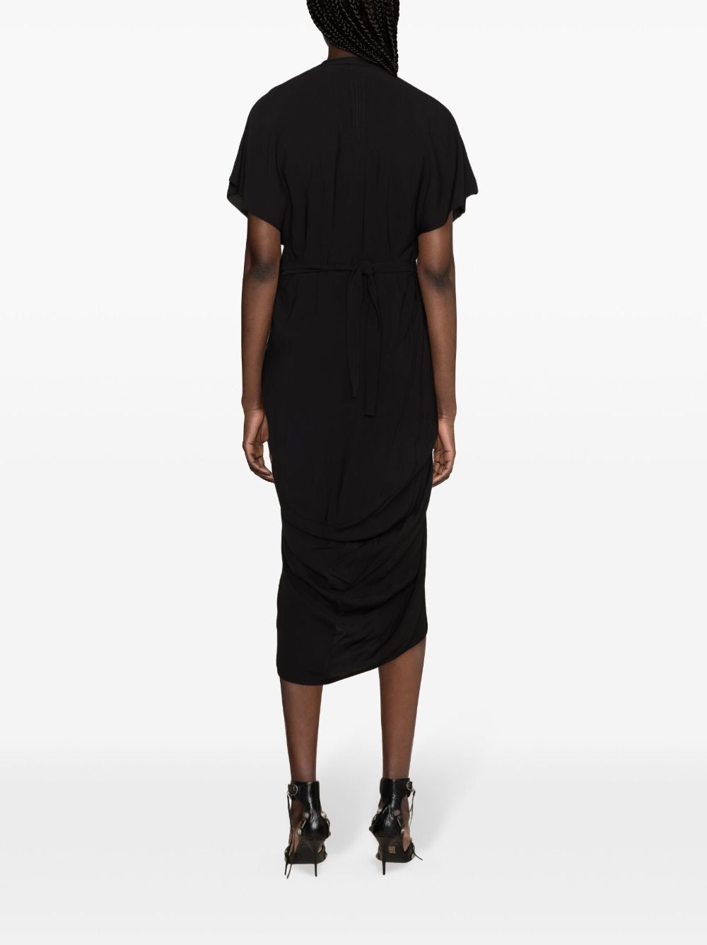 V-neck wrap midi dress - 4