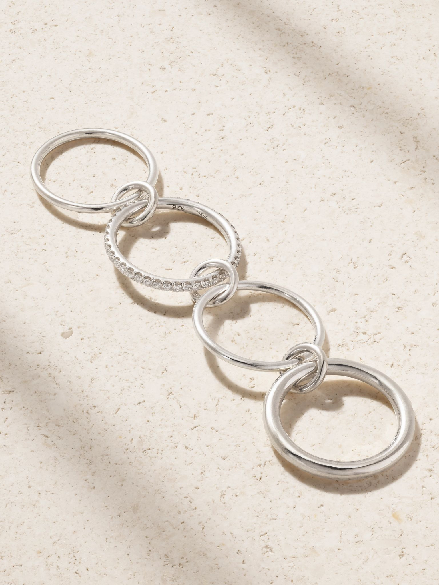 Nimbus sterling silver diamond ring Silver - 3