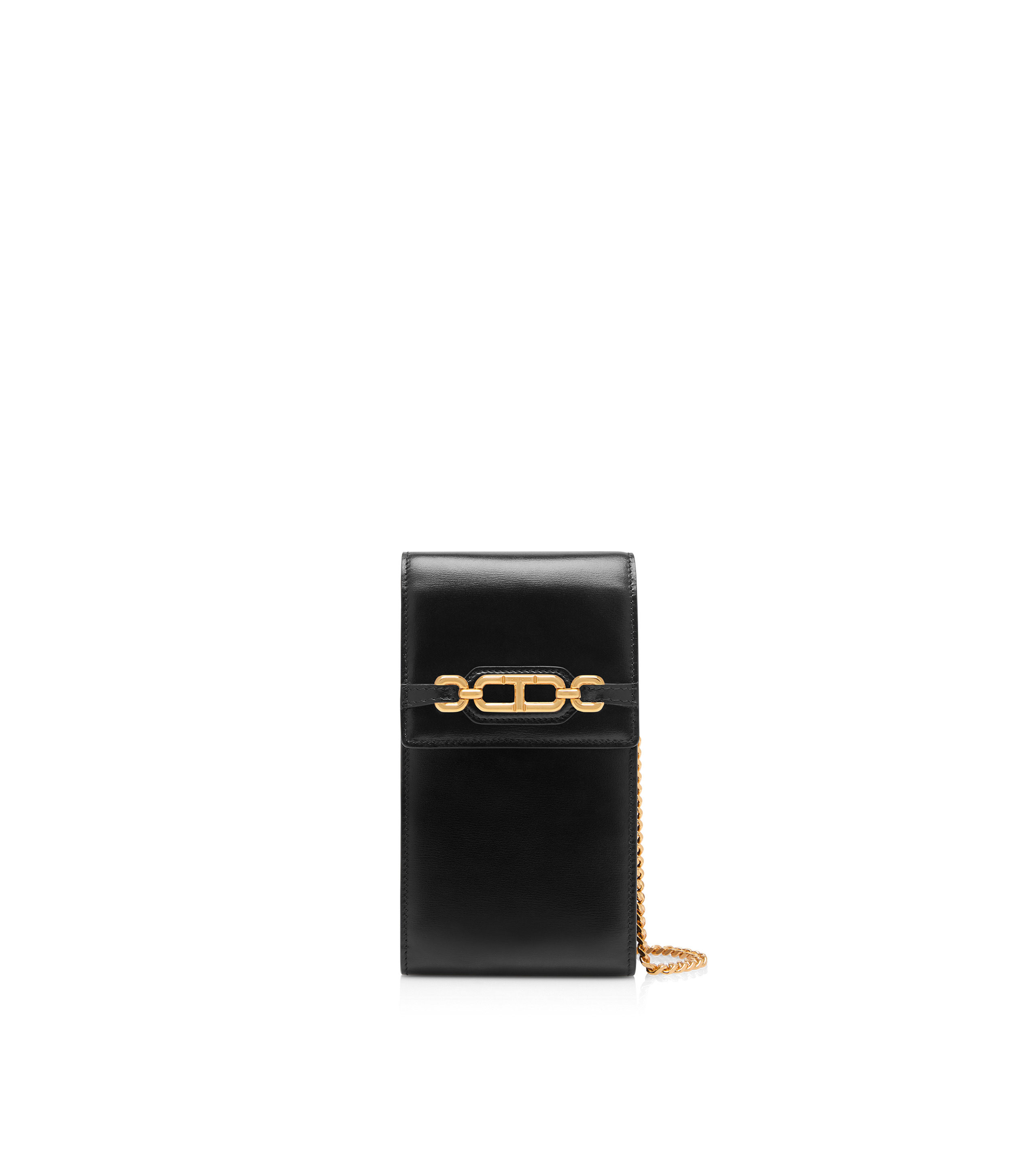 PALMELLATO-EFFECT LEATHER PHONE POUCH - 1