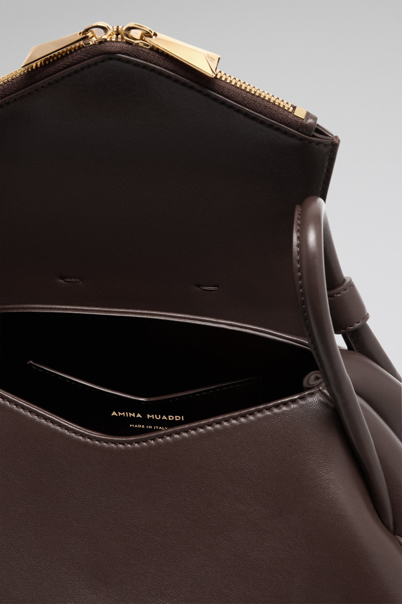 GEMINI SHOULDER BAG COFFEE NAPPA 4