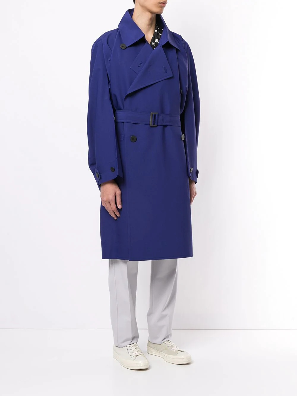 A-Poc double breasted trench coat - 3