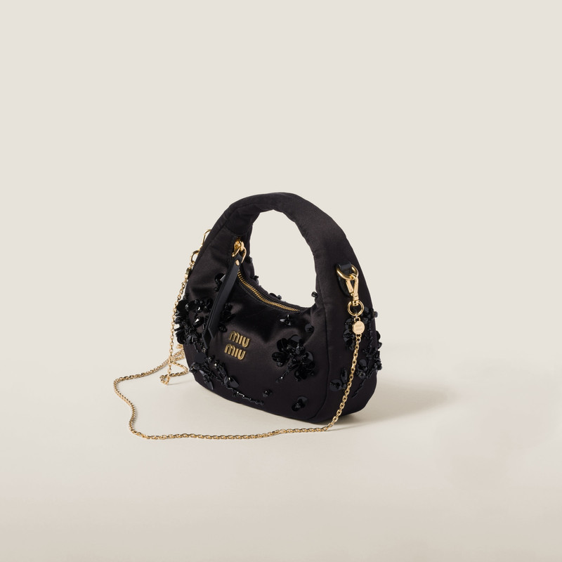 Miu Miu Wander embroidered duchesse mini-bag outlook