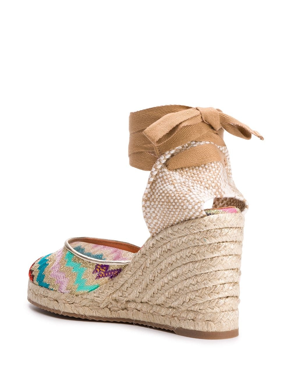 chevron wedge espadrilles - 3