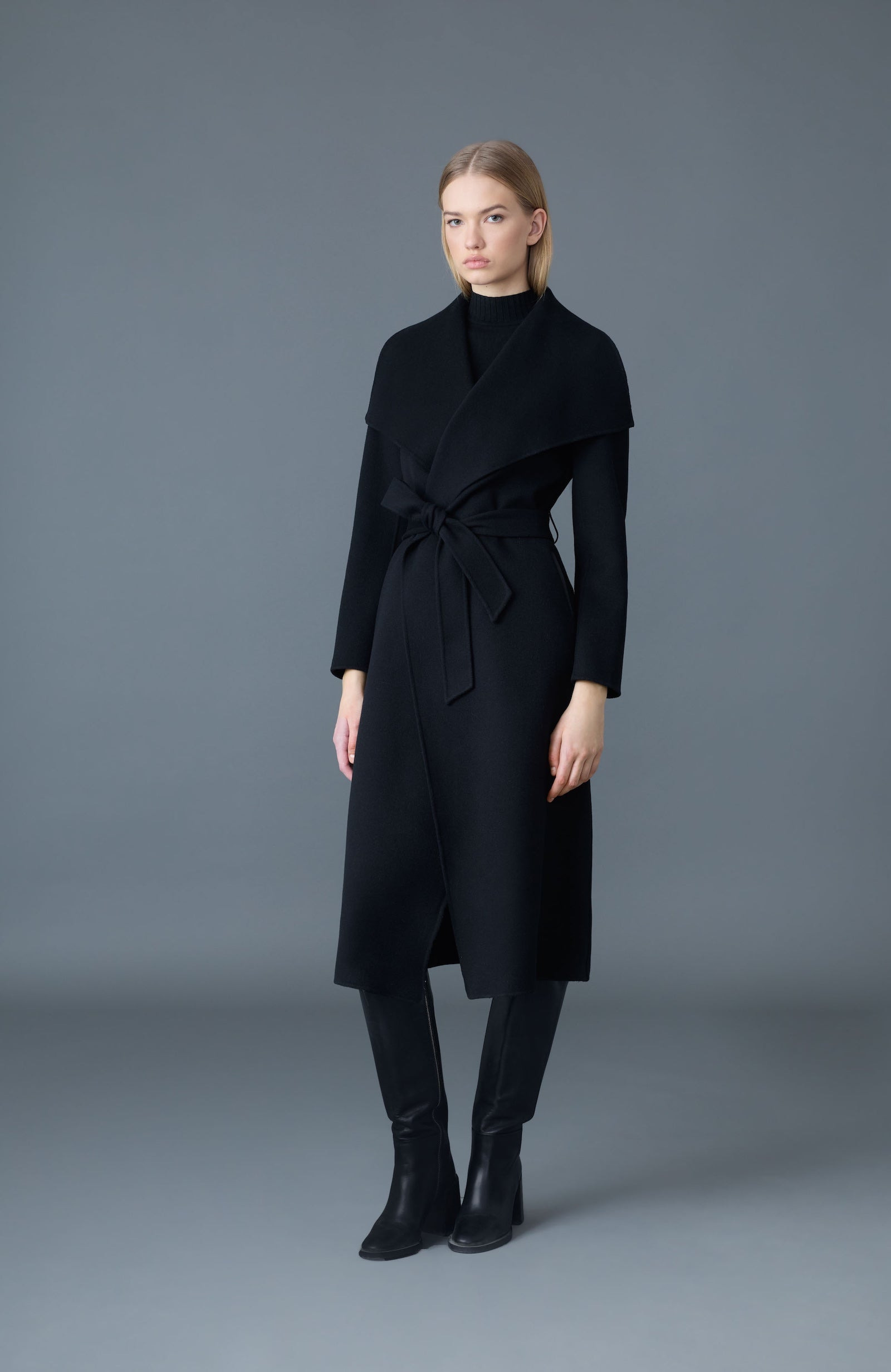 MAI-CN Double-face wool wrap coat - 2
