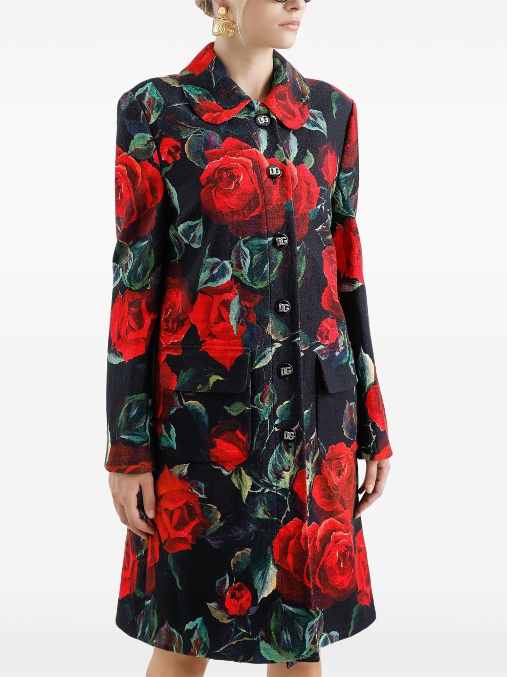 floral-print coat - 4