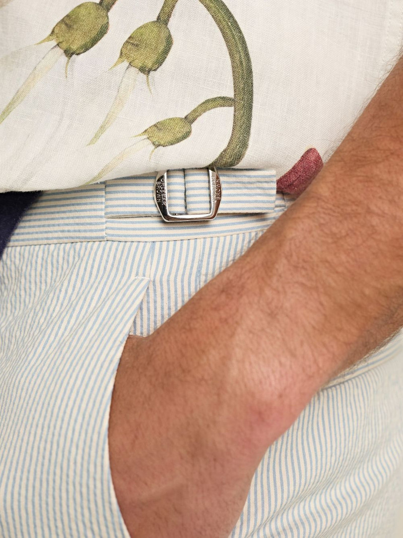 striped tailored shorts 4