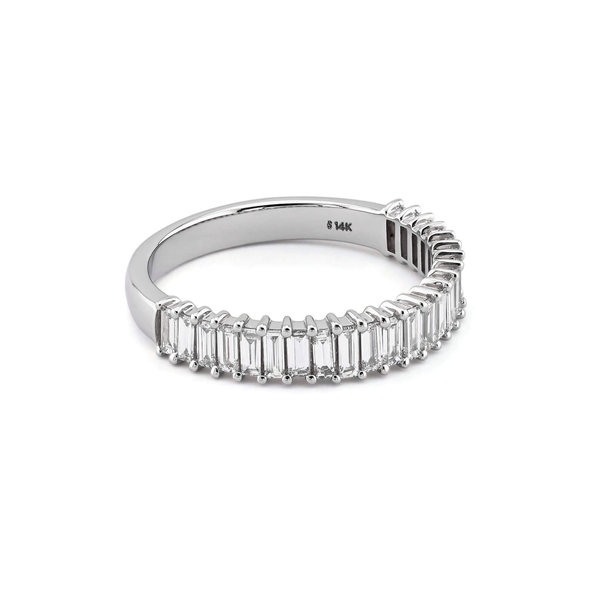 LAB-Created Diamond Up and Down Baguette Ring - 3