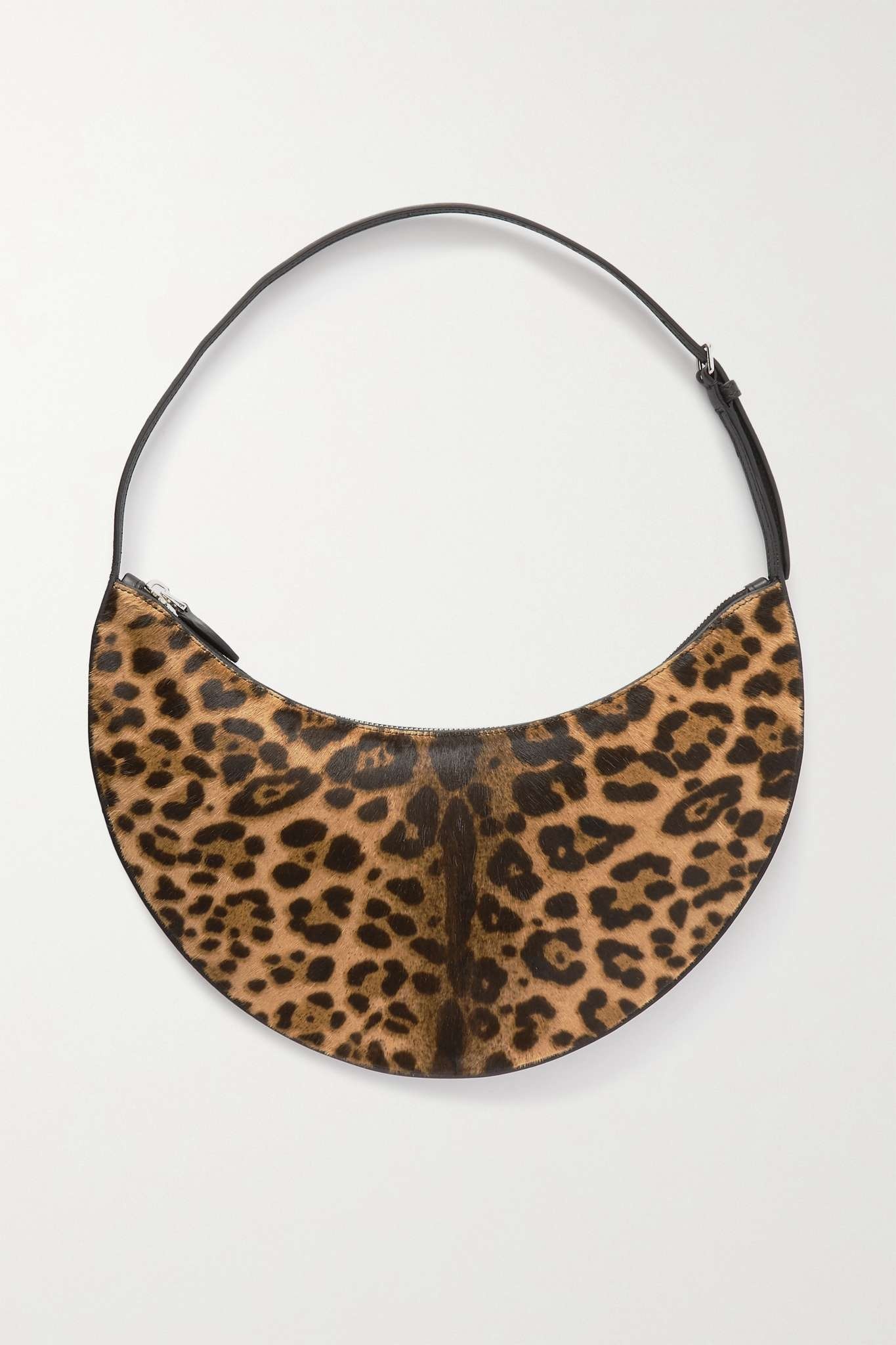 Demi Lune leopard-print calf hair shoulder bag - 1