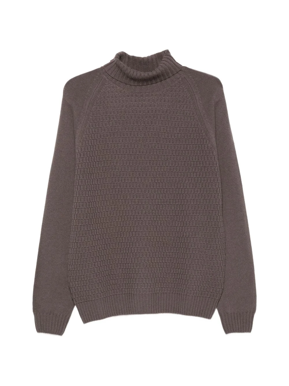 waffle-knit raglan-sleeve sweater - 1