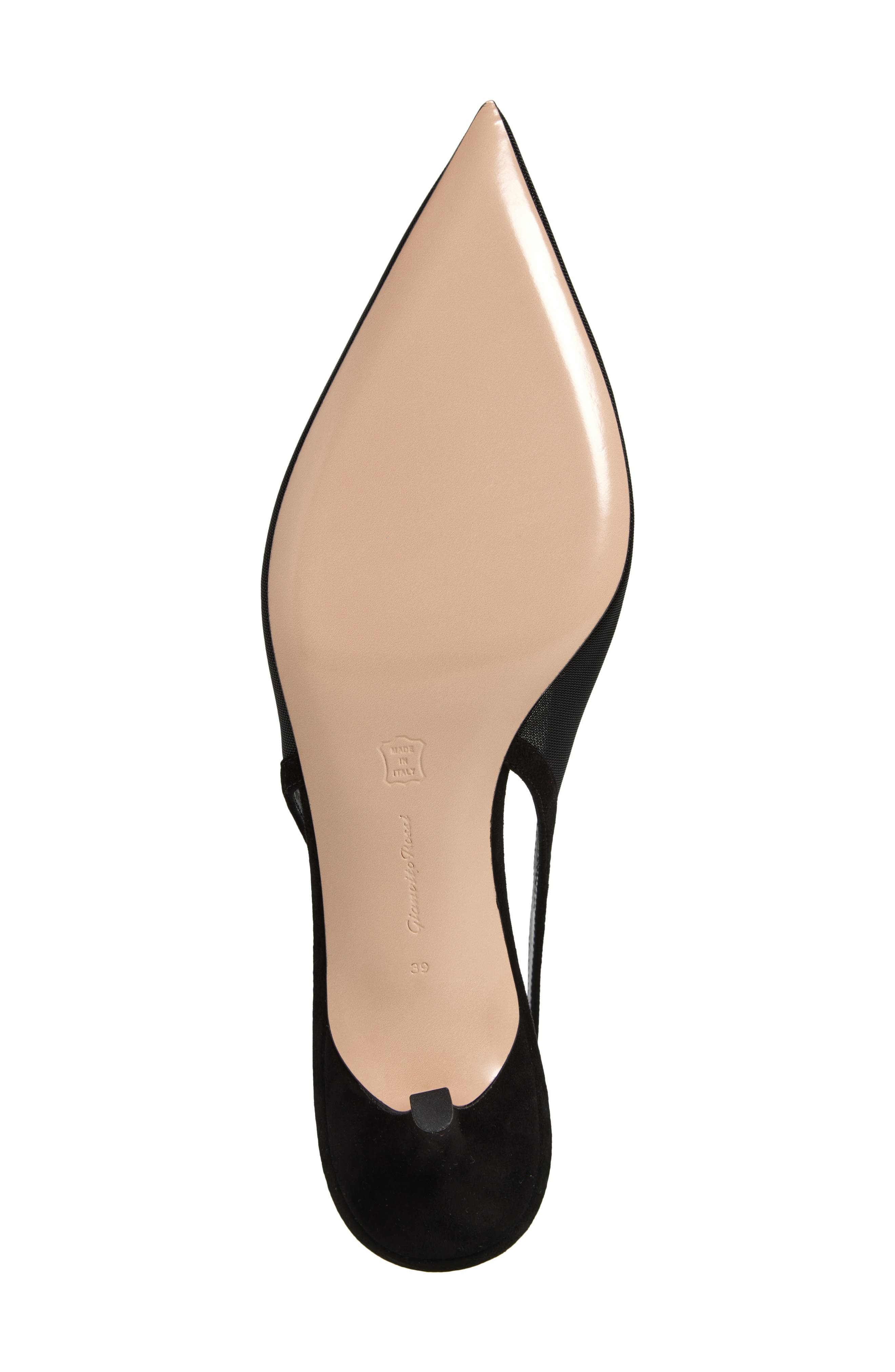 Gianvito Rossi Pointed Toe Slingback Pump in Black at Nordstrom - 6