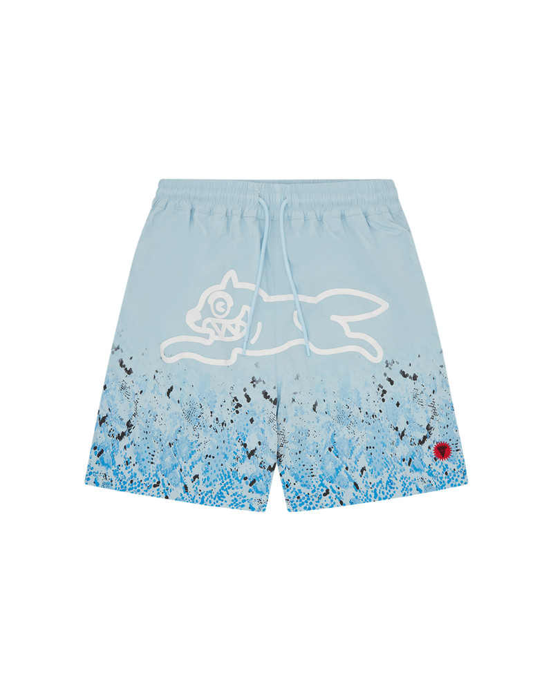 GRADIENT SNAKESKIN RUNNING DOG SWIM SHORTS 1