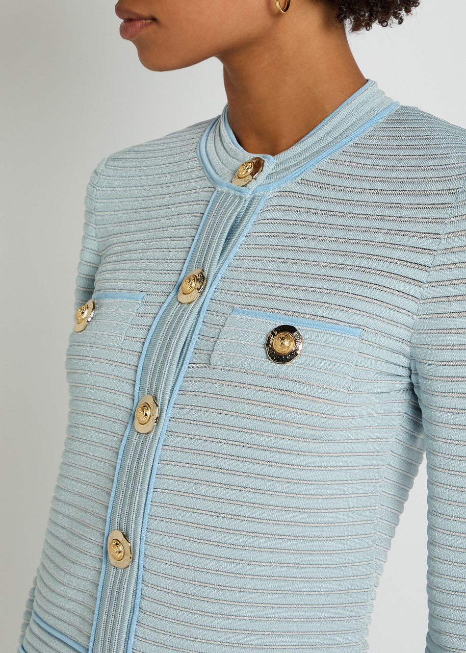 Balmain Embellished Ribbed-knit Cardigan - 5