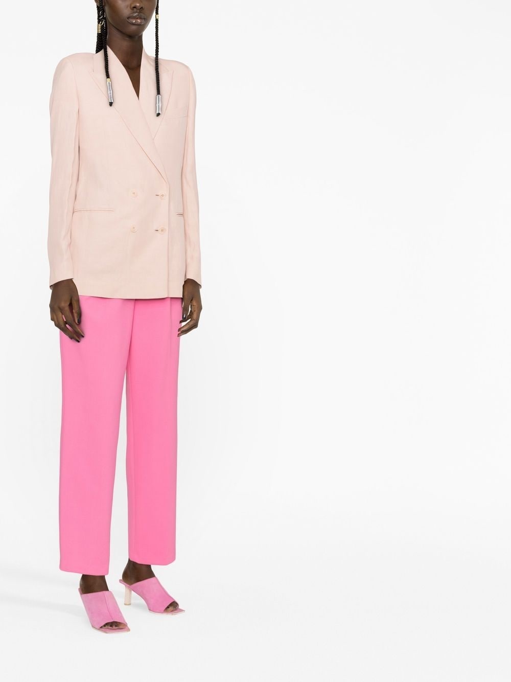 peak-lapels double-breasted blazer - 3