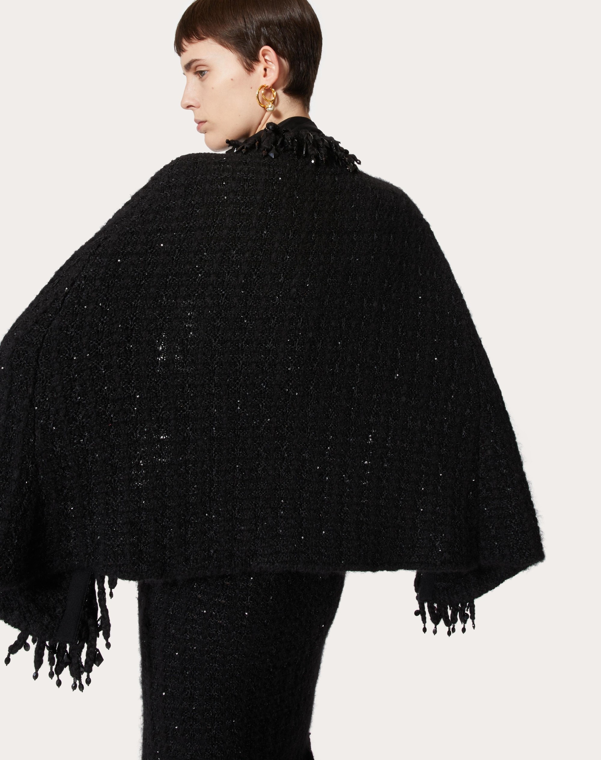 EMBROIDERED MOHAIR CAPE - 5