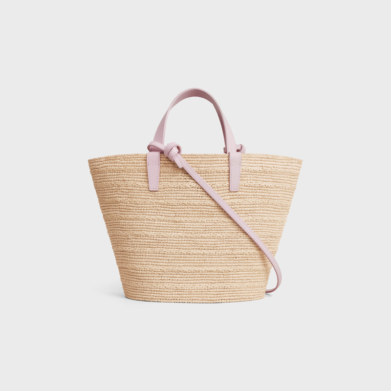 TEEN SUPPLE CELINE CLASSIC PANIER in Raffia and calfskin 3