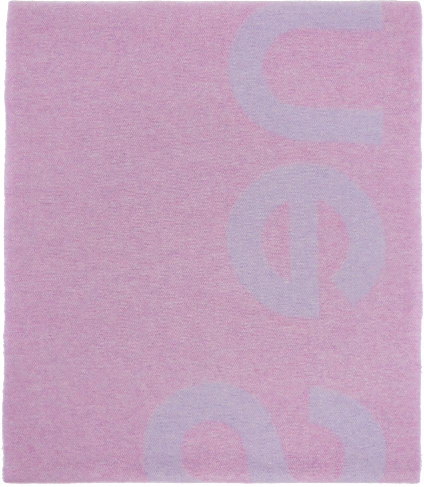 SSENSE Exclusive Purple & Blue Logo Scarf - 2