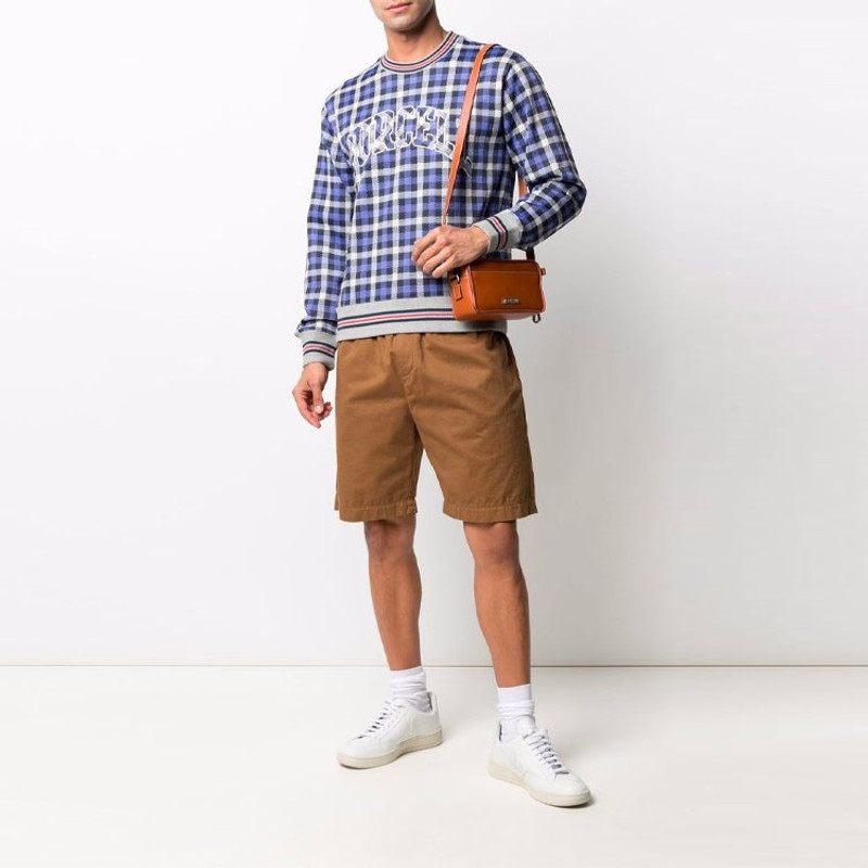 Converse Men's Converse x Todd Snyder Crossover Series Plaid Pattern Loose Long Sleeves Blue 10022721-A01 outlook