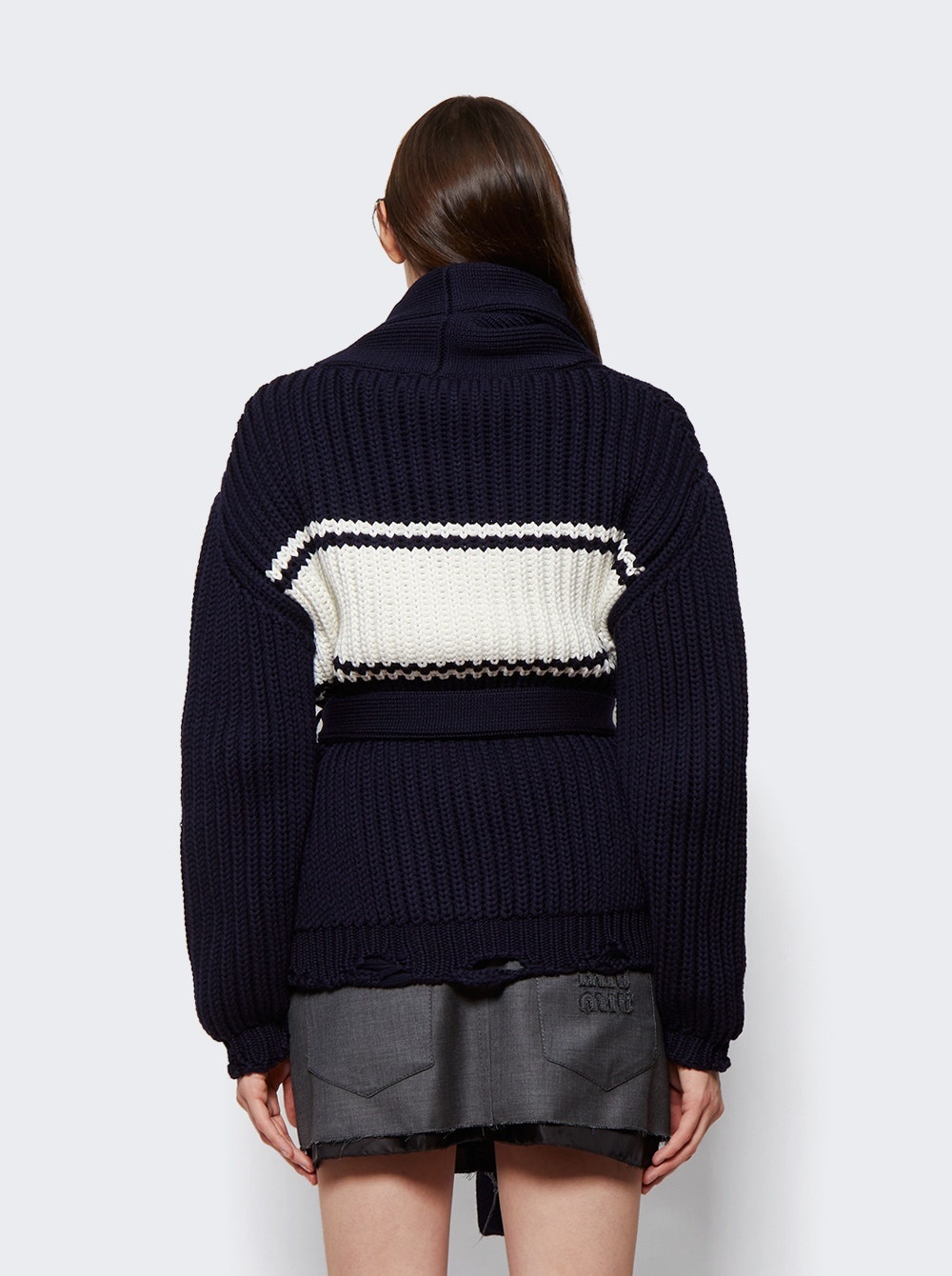Knit Cardigan Blue - 5