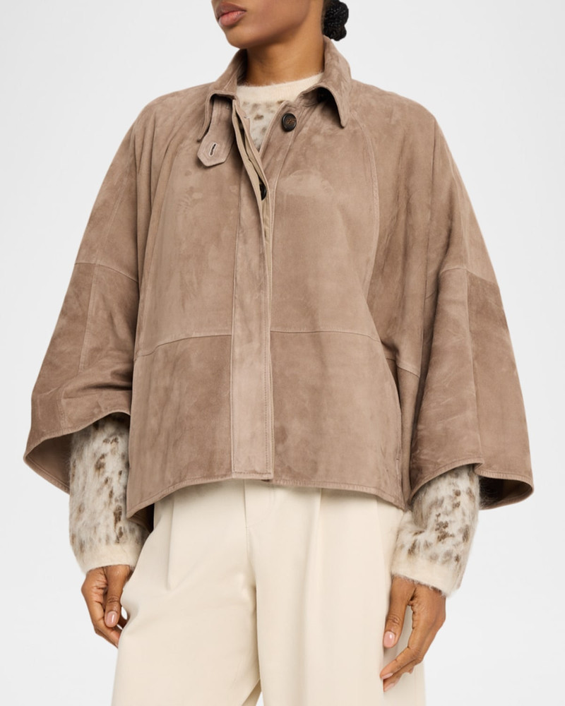 Suede Cape Jacket 4