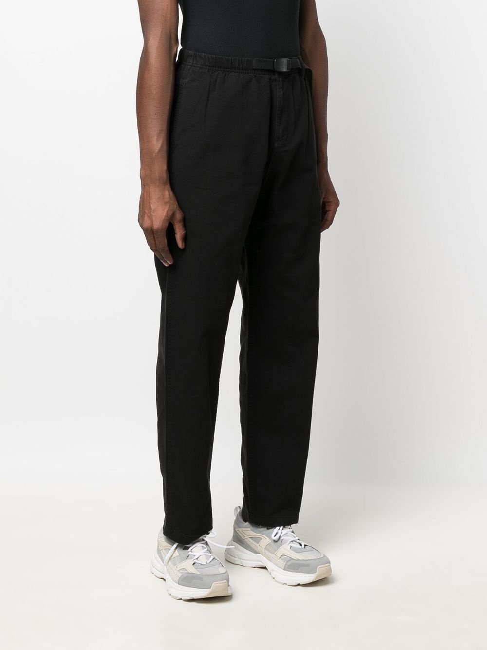 belted-waist straight-leg trousers - 3