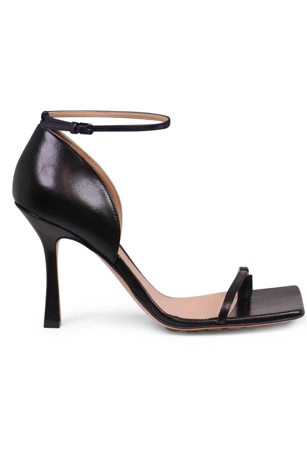 STRETCH ANKLE STRAP 90MM HEEL | BLACK - 2