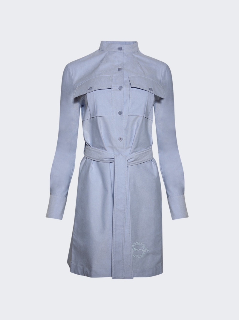 Military Dress With Back Embroidery Baby Blue 1