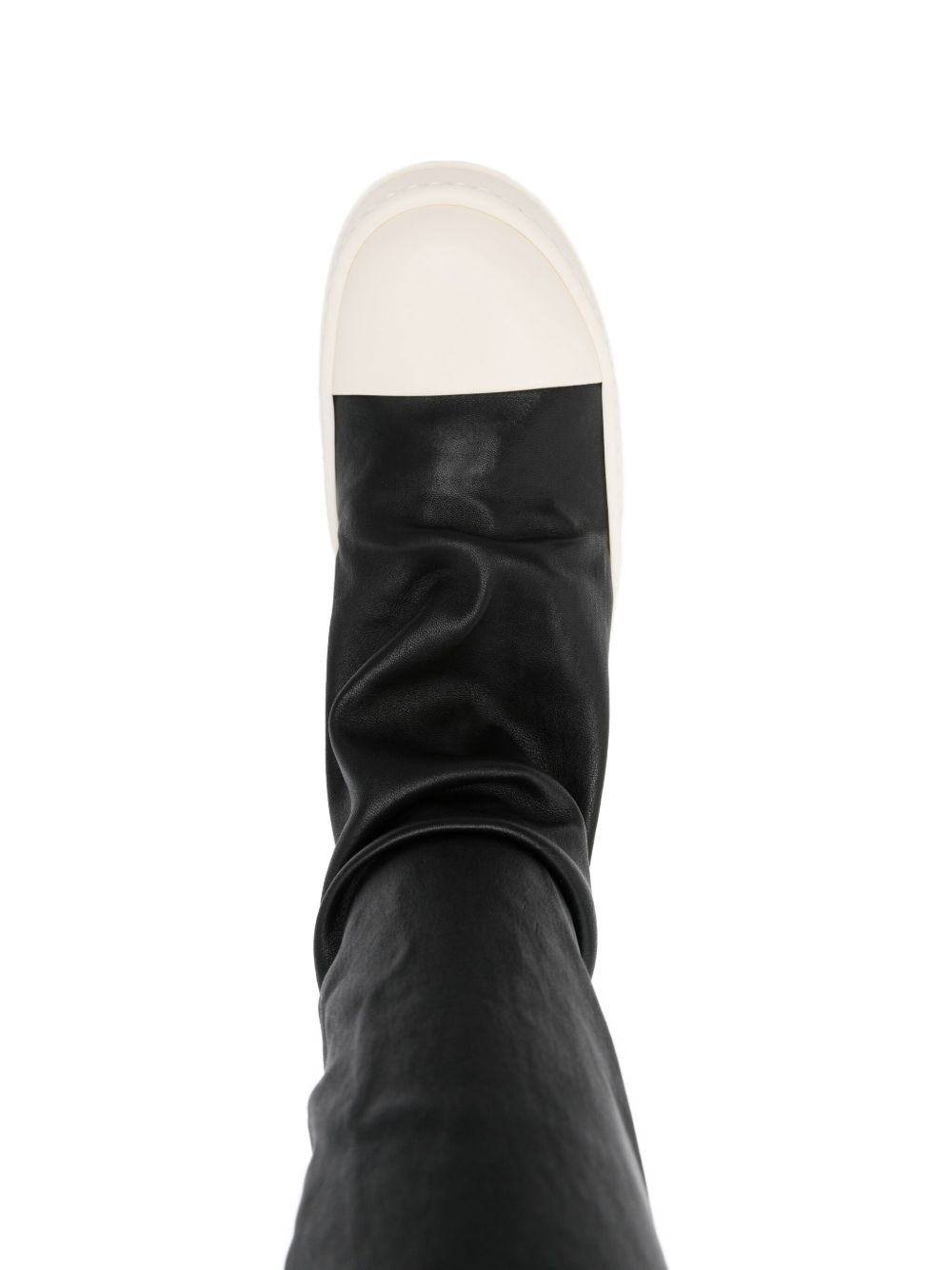leather over-the-knee sneakers - 4