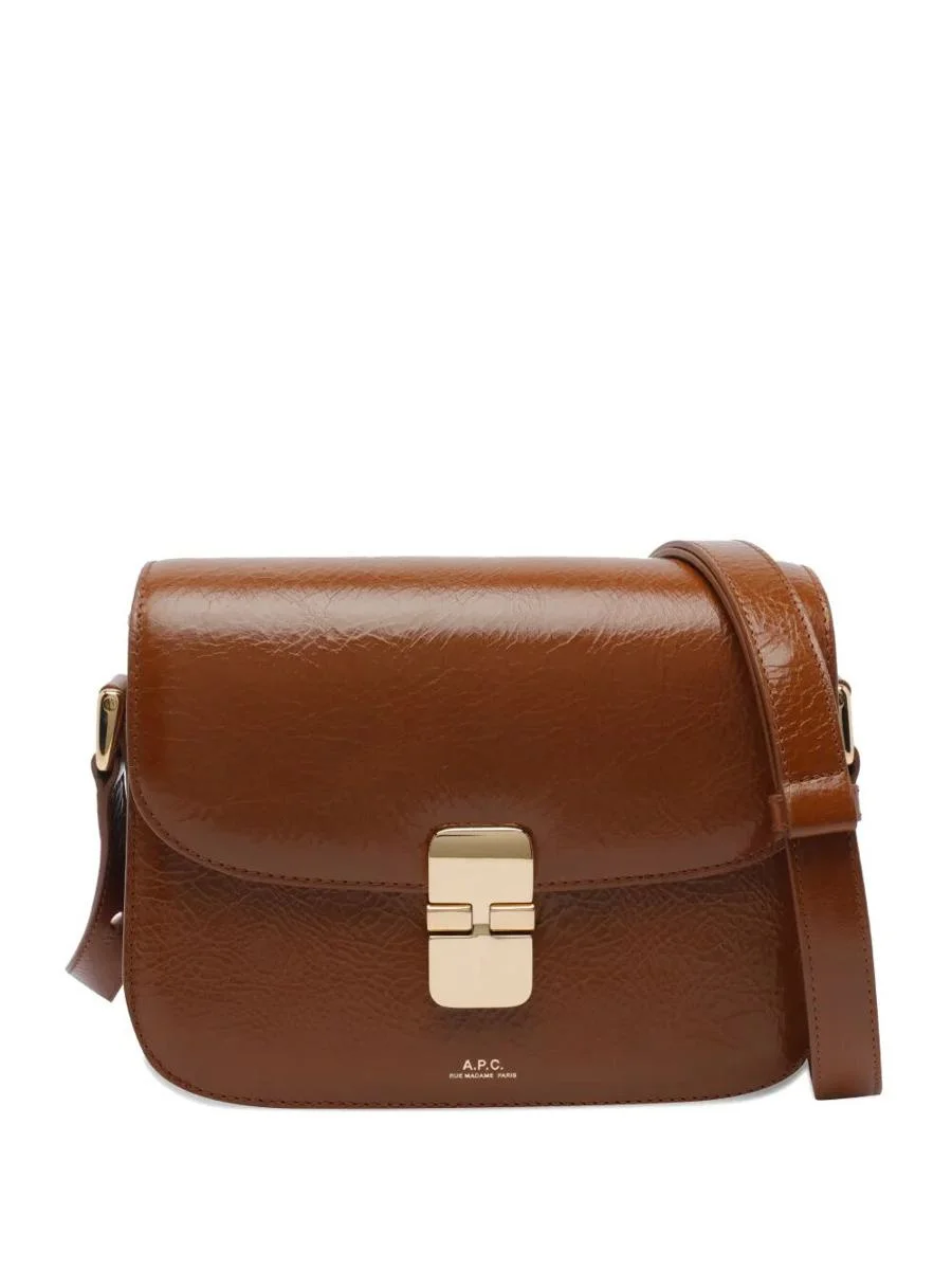 A.P.C. Grace Small In Crinkled Leather Bags - 1