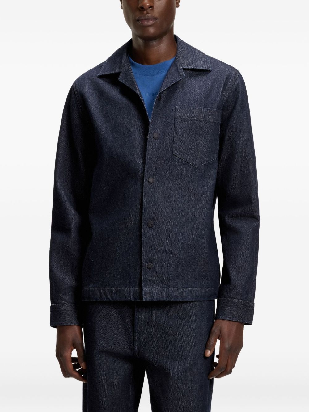 button-up denim jacket - 2