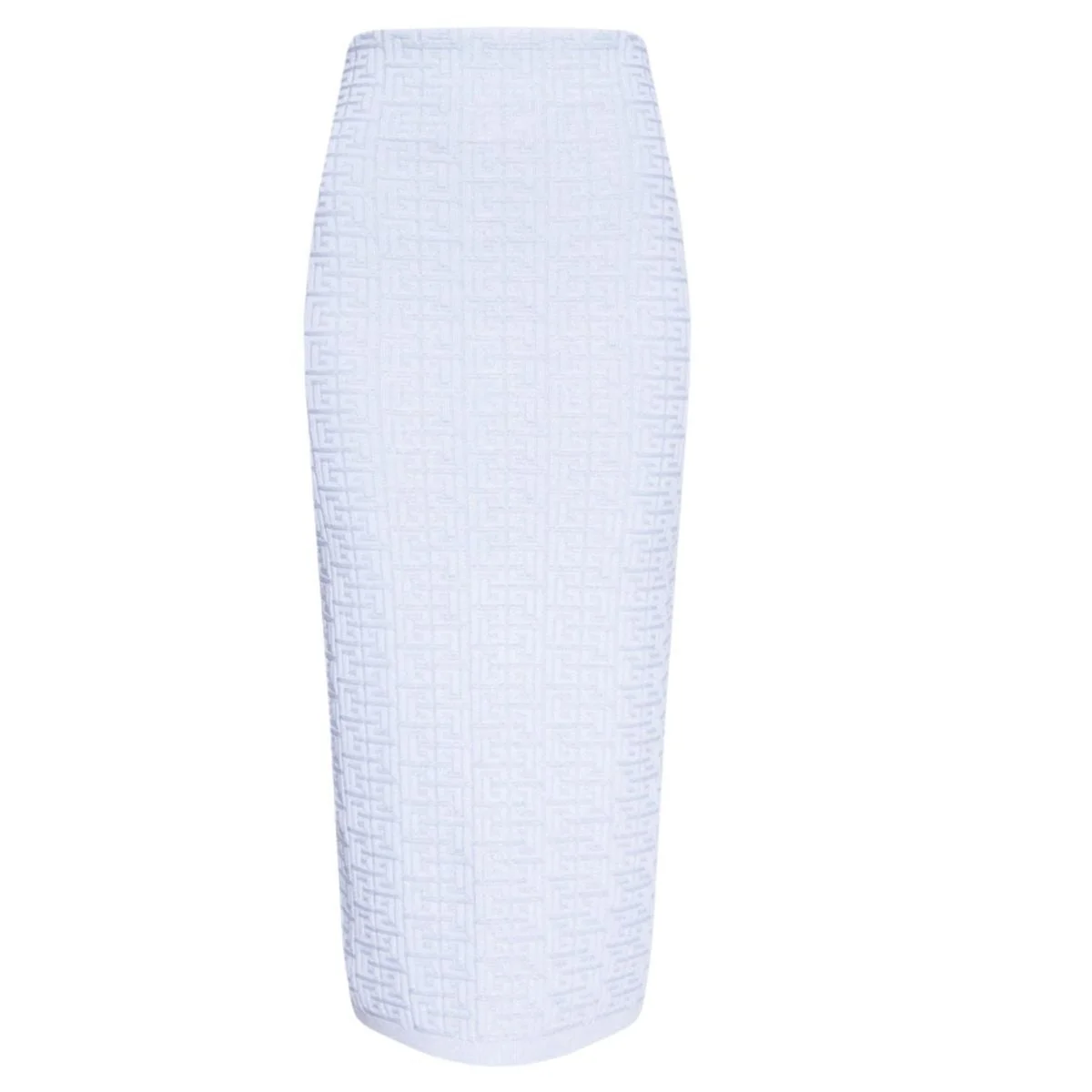 Embossed Monogram Midi Skirt - 1