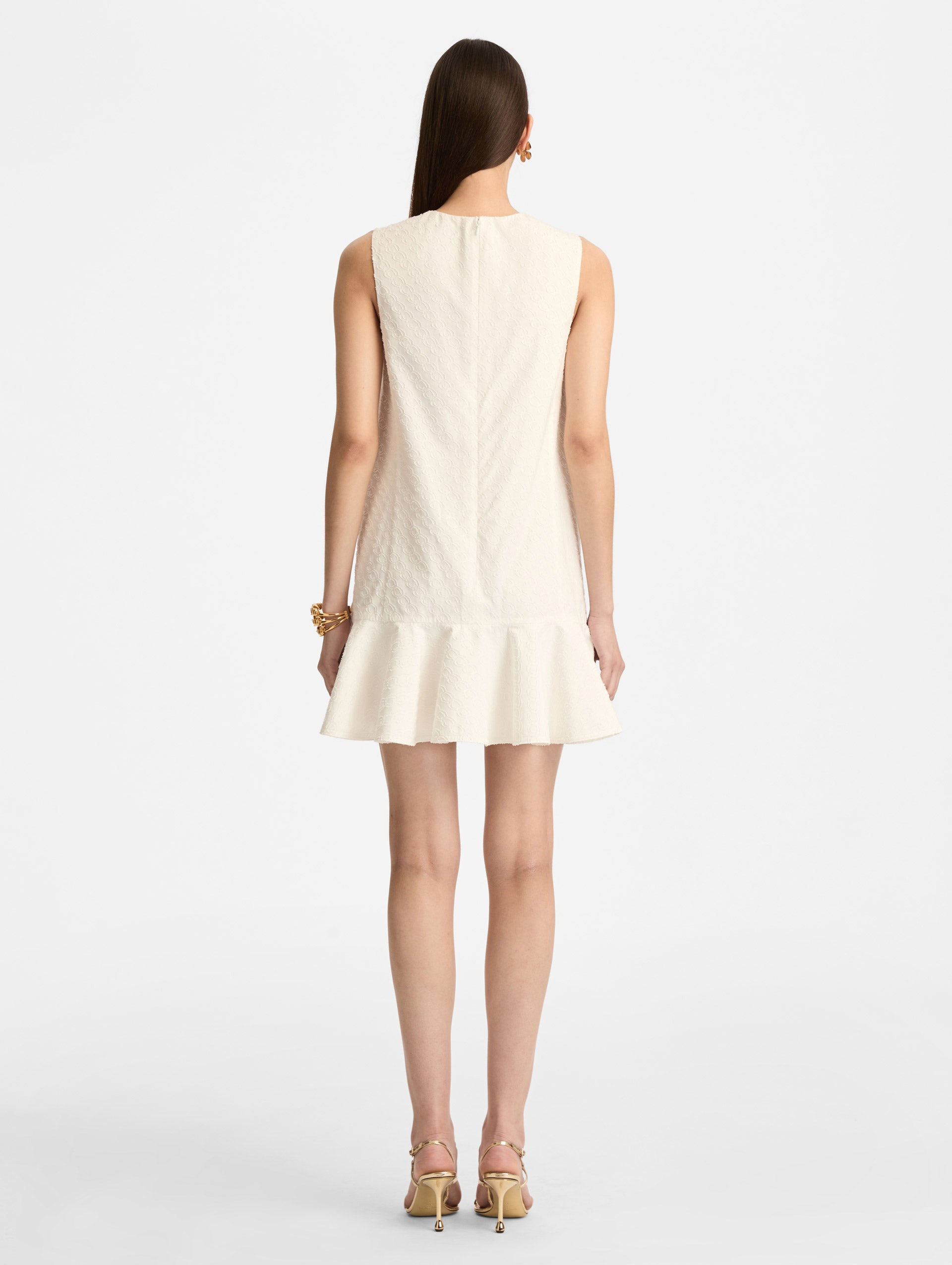 OSCAR CHAIN-LINK COTTON POPLIN DRESS - 3