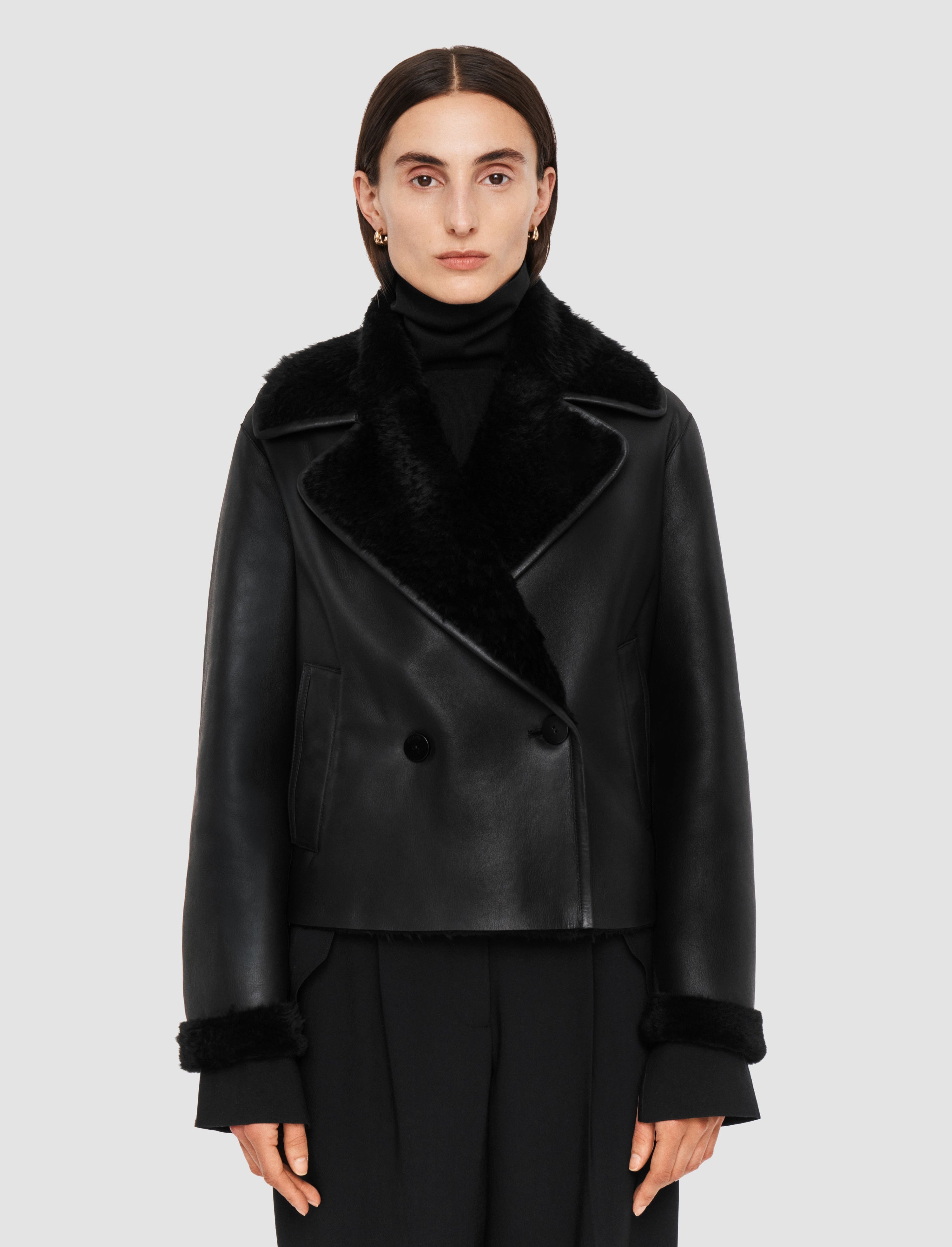 Rousse Textured Shearling Coat - 3