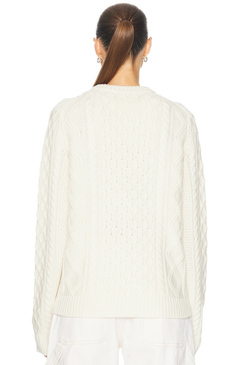 Allday Cable Crew Neck Sweater in Cashmere Blend - 3