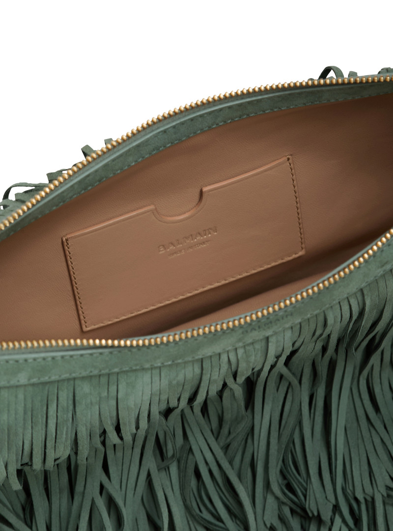 Ébène Hobo fringed suede bag 4
