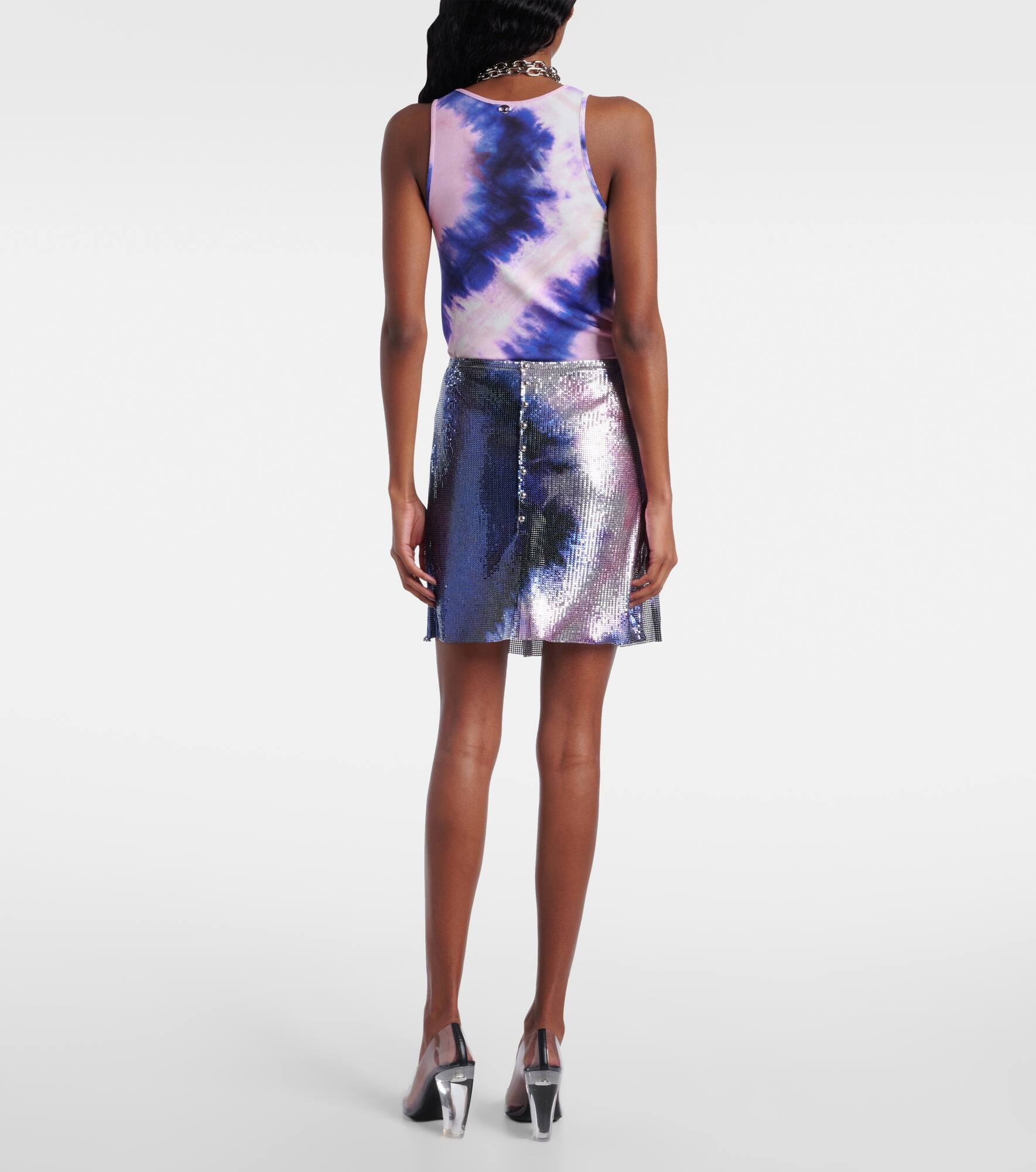 Tie-dye metallic miniskirt - 3