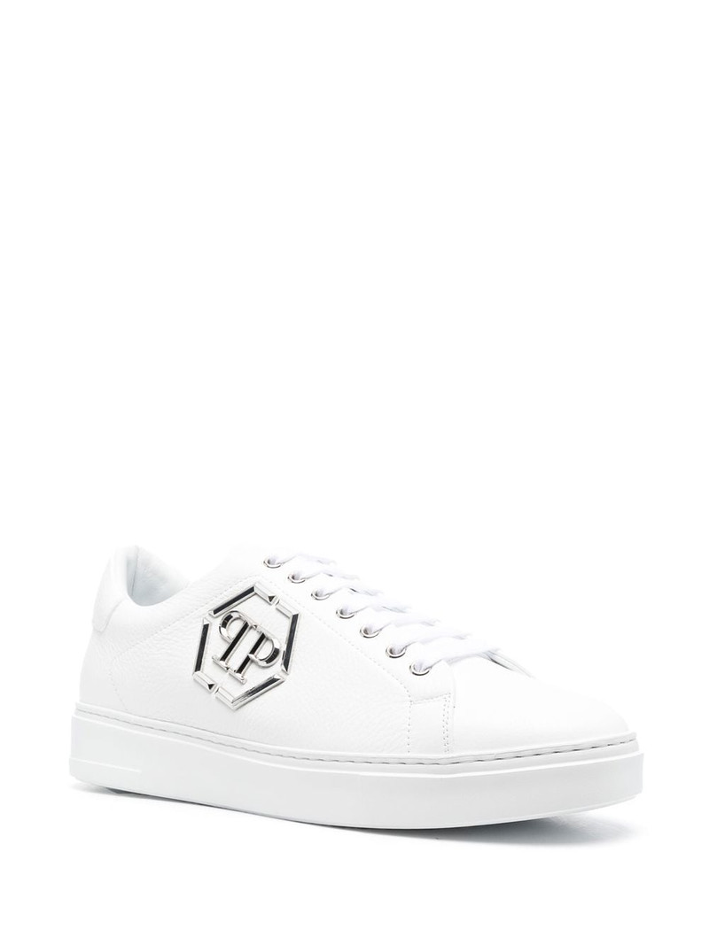 PHILIPP PLEIN leather low-top sneakers outlook