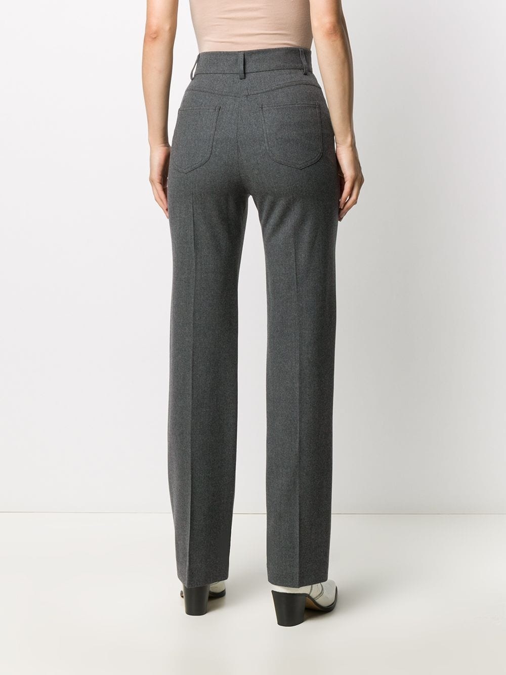 high-waisted tailored trousers - 4