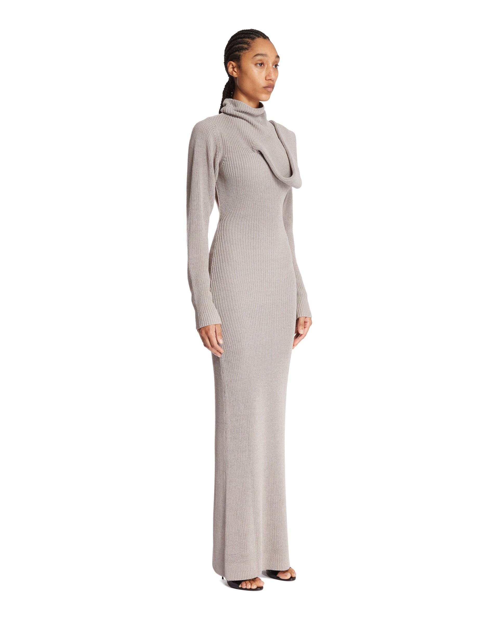 Gray Long Dress - 4