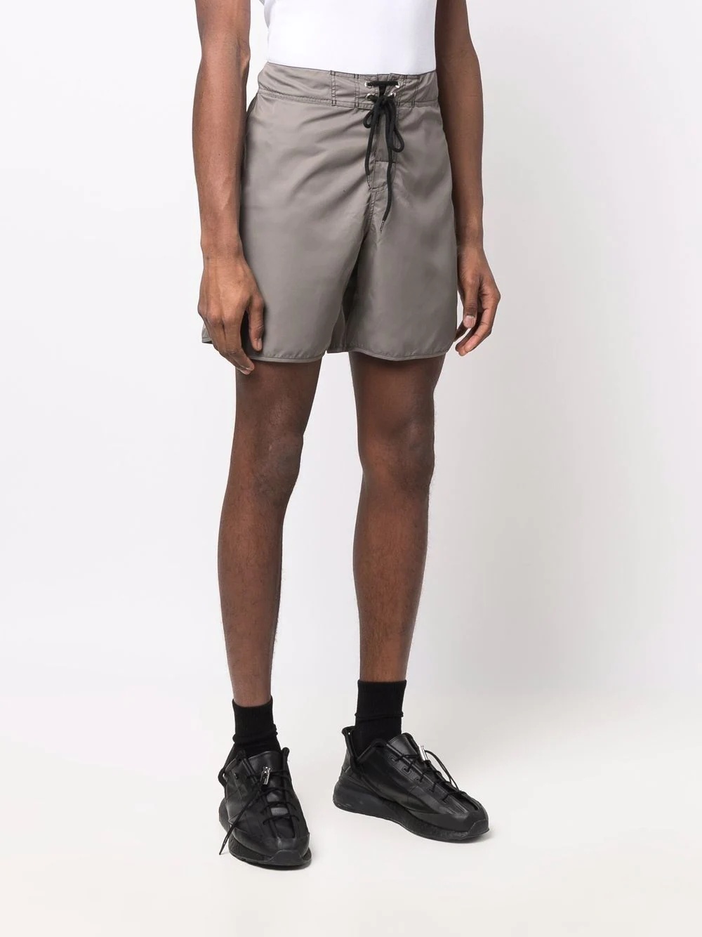 drawstring-waist patch-pocket swim shorts - 5