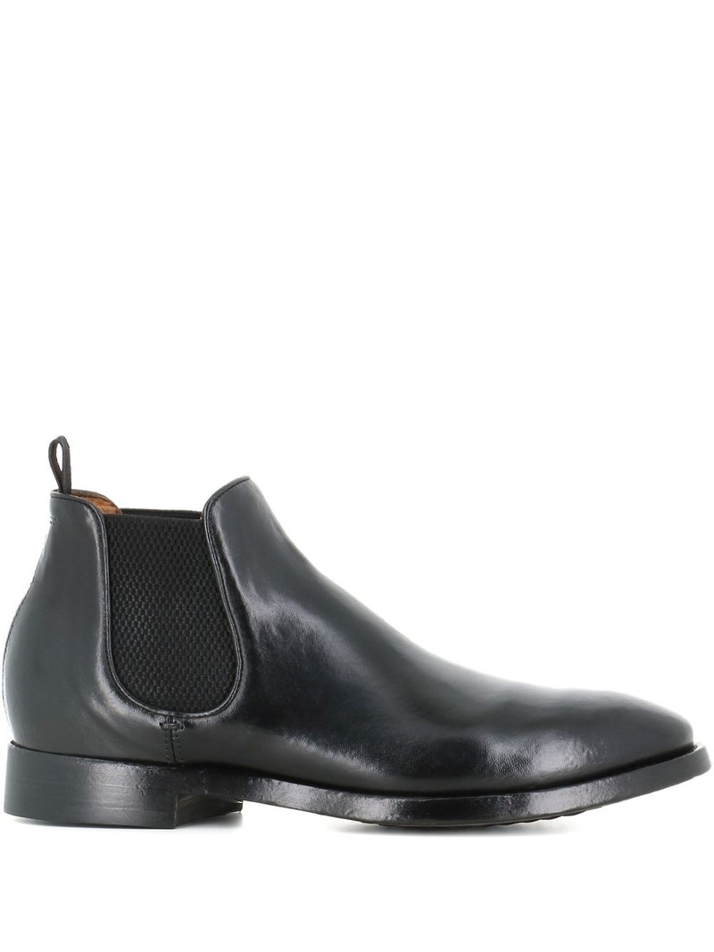 elastic-panel leather boots 1