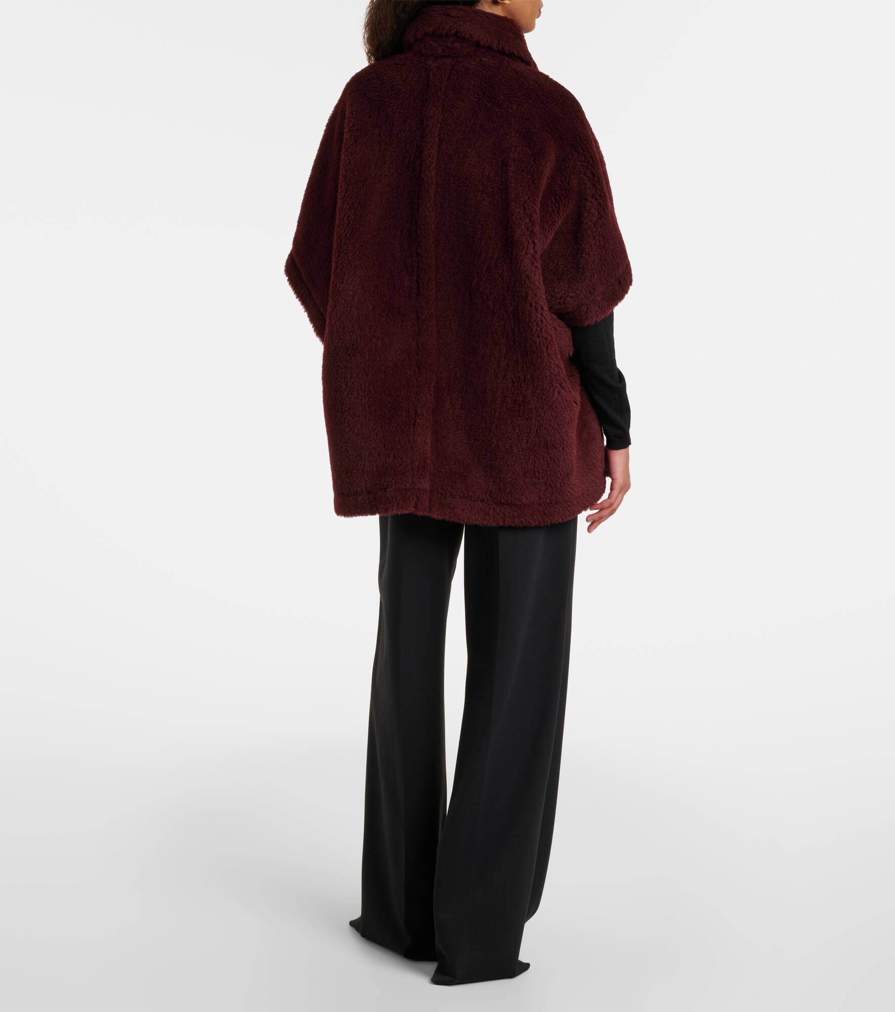 Tebe alpaca wool-blend cape - 3