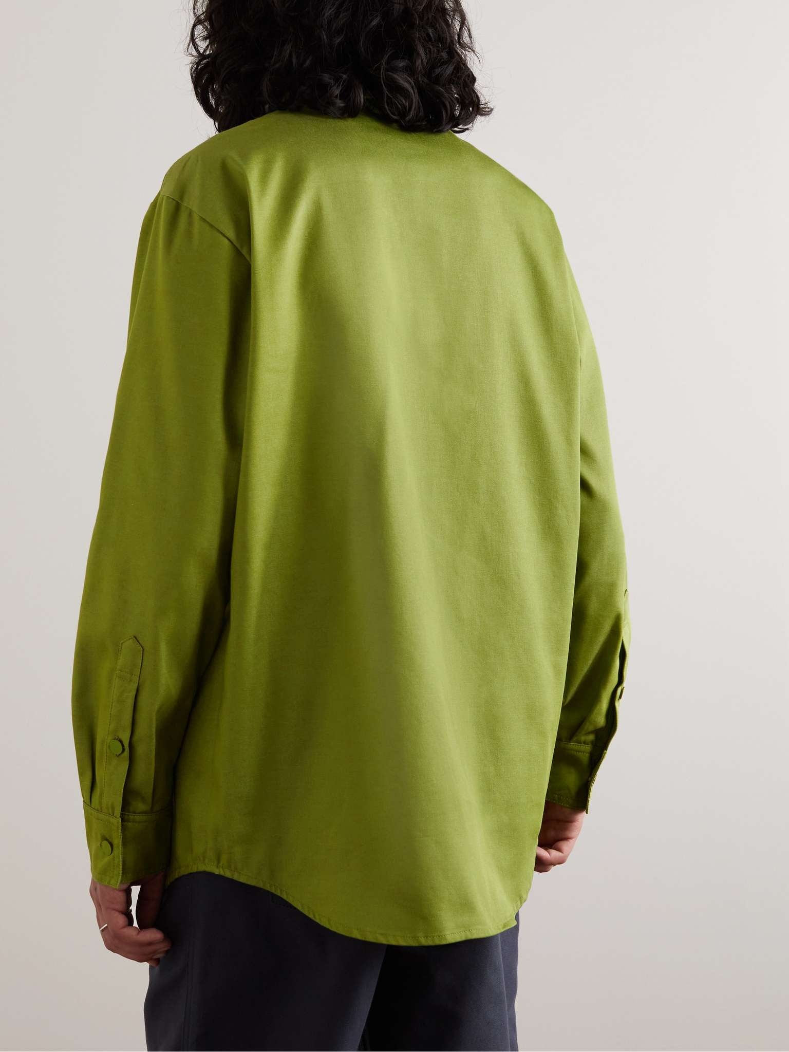 Logo-Appliquéd Denim Shirt - 4