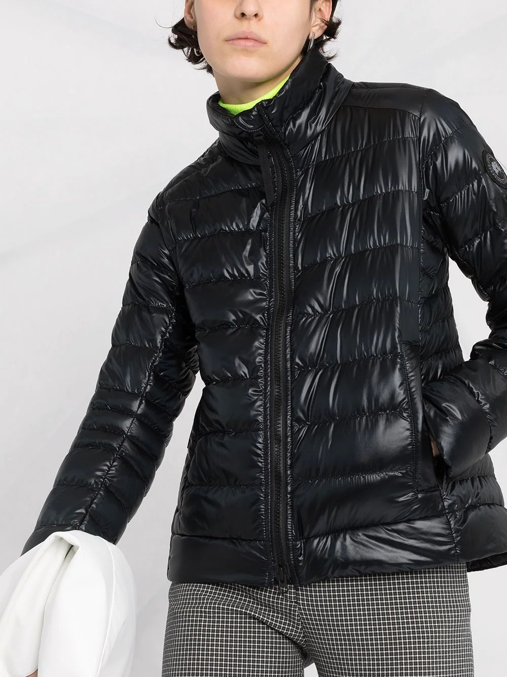 quilted zipped puffer jacket - 3