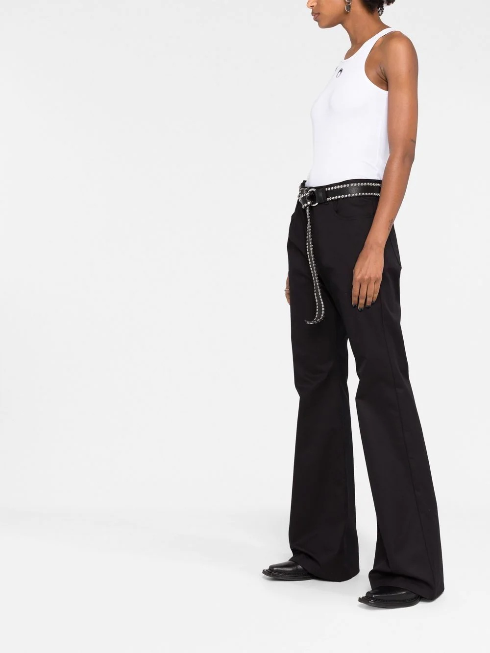 flared cotton trousers - 6