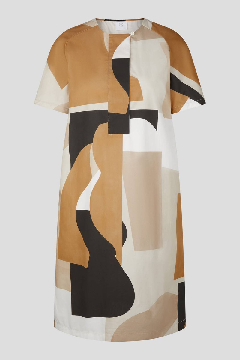 AVA MIDI DRESS IN CARAMEL/BEIGE 1